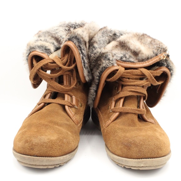 Ladies Booties Aldo Size 10 Faux Fur Cold Weather - Picture 7 of 8